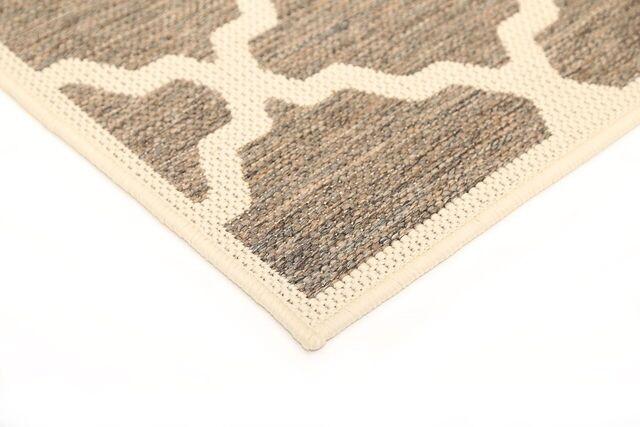 Sisalo Grey and Cream Geometric Rug - Runner - Rugs a Million