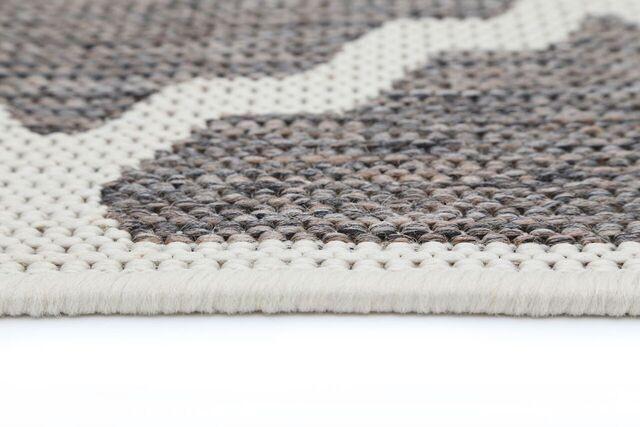 Sisalo Grey and Cream Geometric Rug - Runner - Rugs a Million