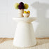 Terrazzo Look Lipped Side Table White - Side/Hall Table - Rugs a Million