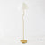 Wavy Metal Floor Lamp Gold & Natural - Floor Lamps - Rugs a Million