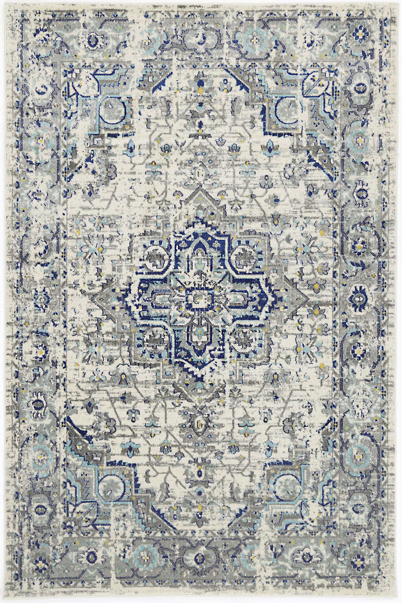 Amelia Melissa Ivory & Blue Rug - Rug - Rugs a Million