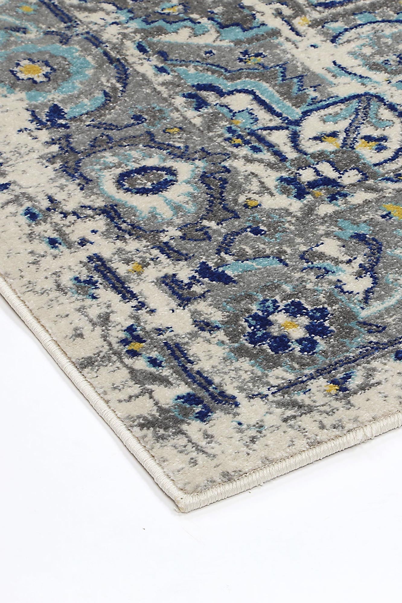 Amelia Melissa Ivory & Blue Rug - Rug - Rugs a Million