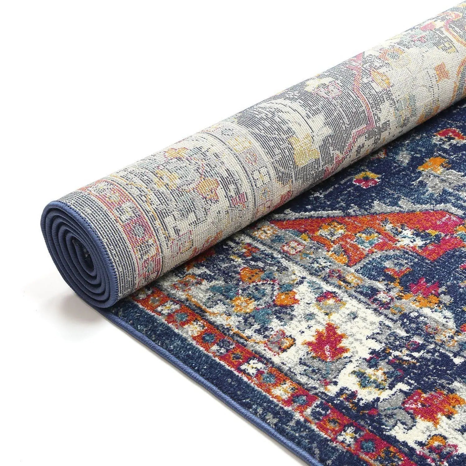 Delicate Navy Multi Oriental Rug - Rugs - Rugs a Million