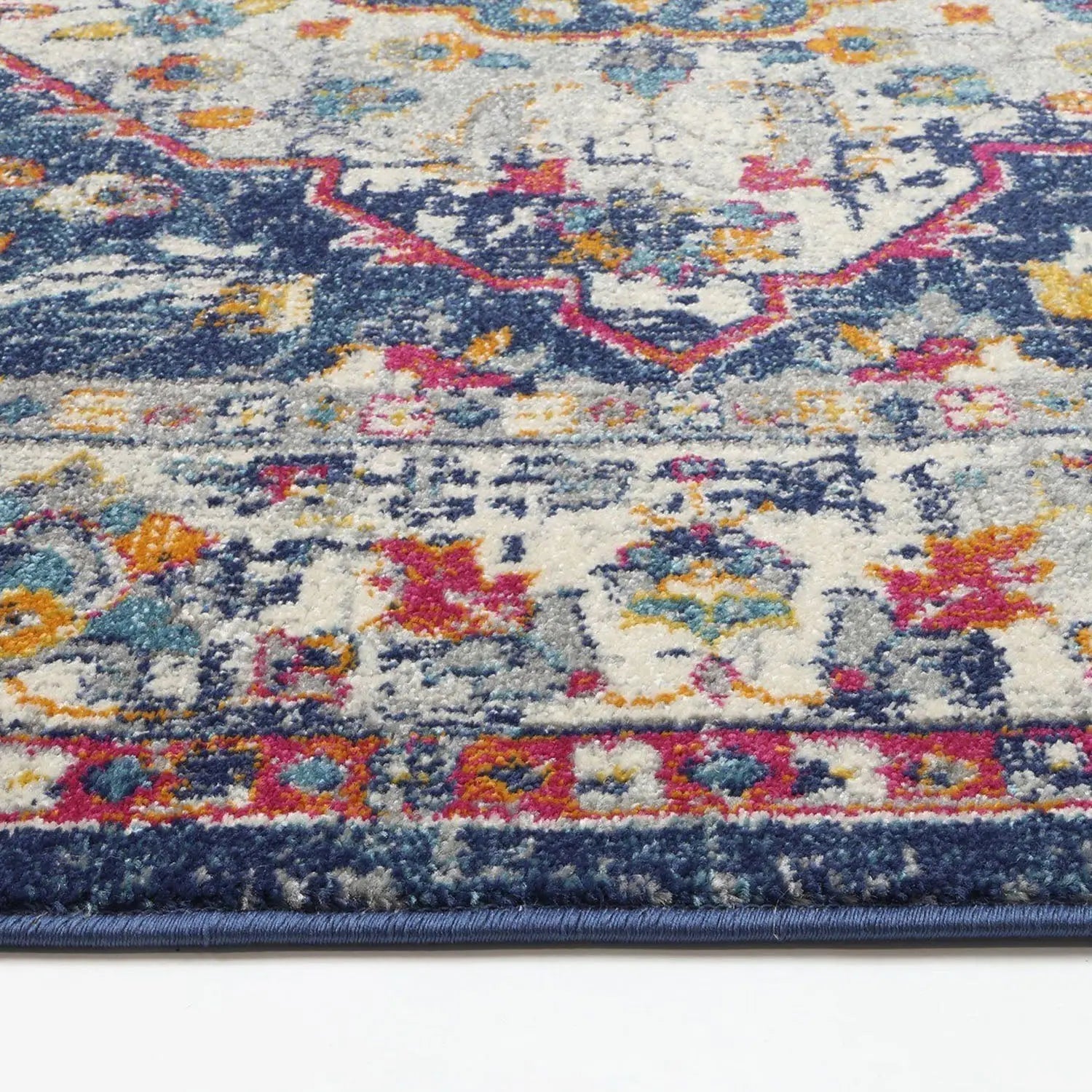 Delicate Navy Multi Oriental Rug - Rugs - Rugs a Million