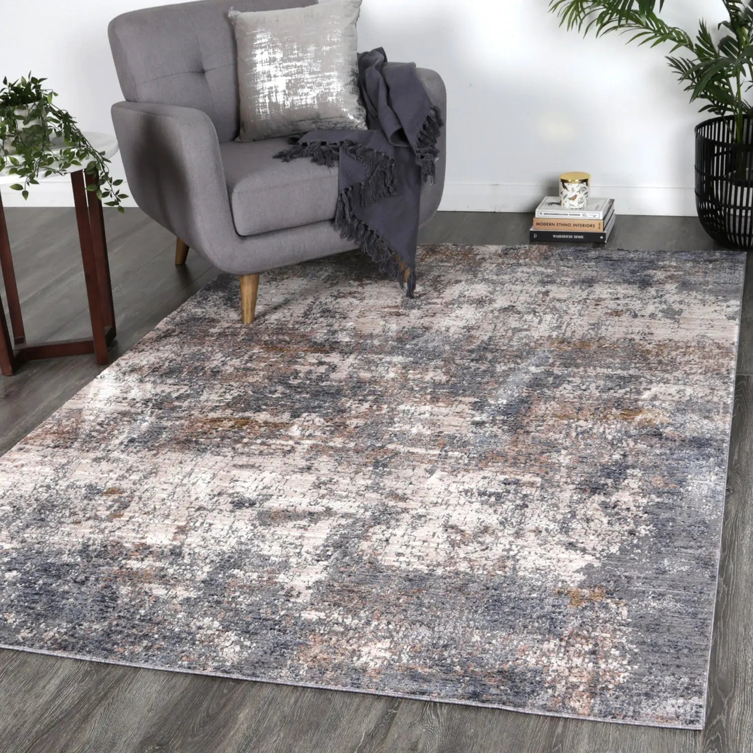 Marli Steel Abstract Rug - Rugs a Million