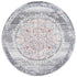 Mercury Hollow Medalion Transitional Grey Round Rug - Round Rug - Rugs a Million