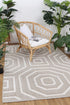 Port Villa Lui Beige Geometric Flatweave Rug - Rug - Rugs a Million