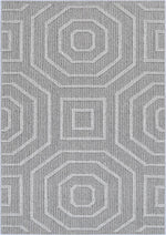 Port Villa Suri Ash Geometric Flatweave Rug - Rug - Rugs a Million