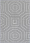 Port Villa Suri Ash Geometric Flatweave Rug - Rug - Rugs a Million