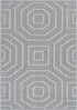 Port Villa Suri Ash Geometric Flatweave Rug - Rug - Rugs a Million