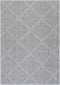 Port Villa Vouza Grey Geometric Flatweave Rug - Rug - Rugs a Million