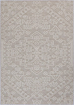 Port Villa Waita Beige Tribal Flatweave Rug - Rug - Rugs a Million