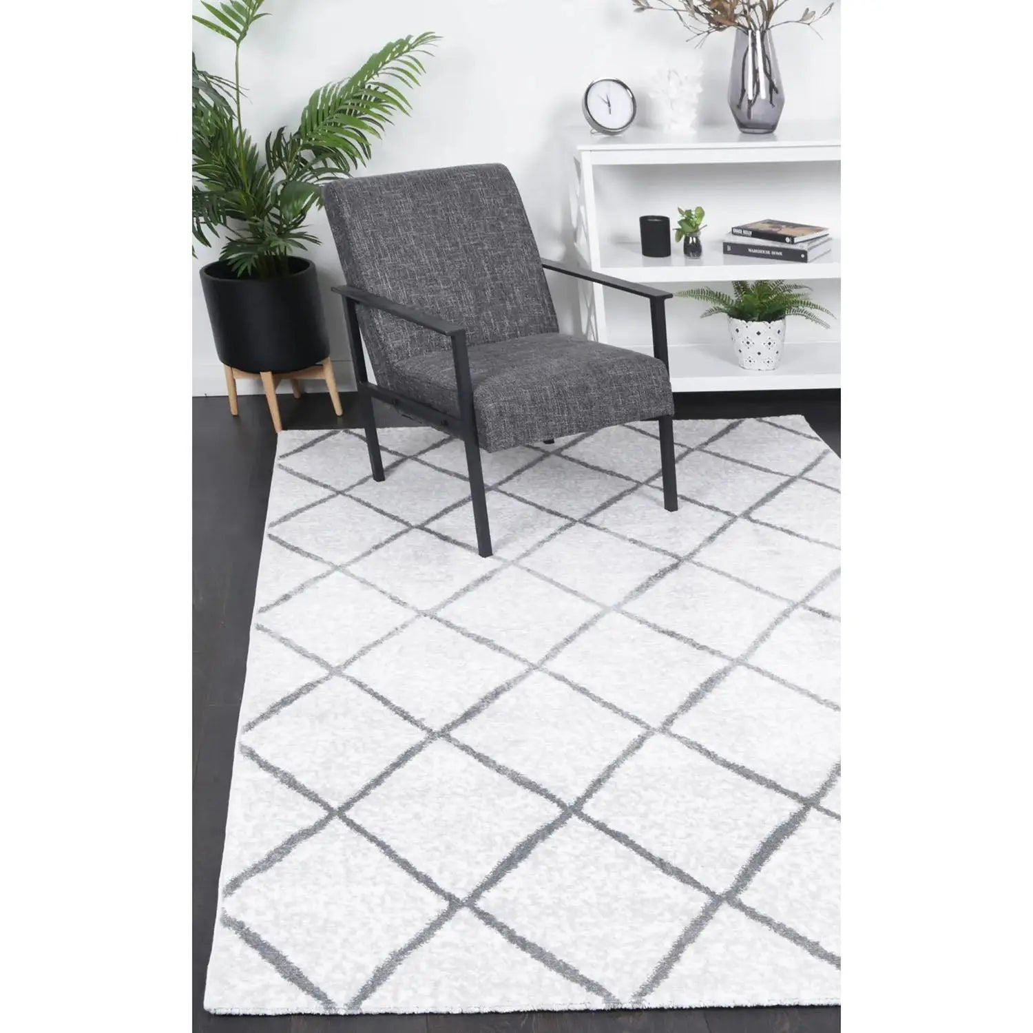 Windjana Diamond Silver Rug - Rugs - Rugs a Million